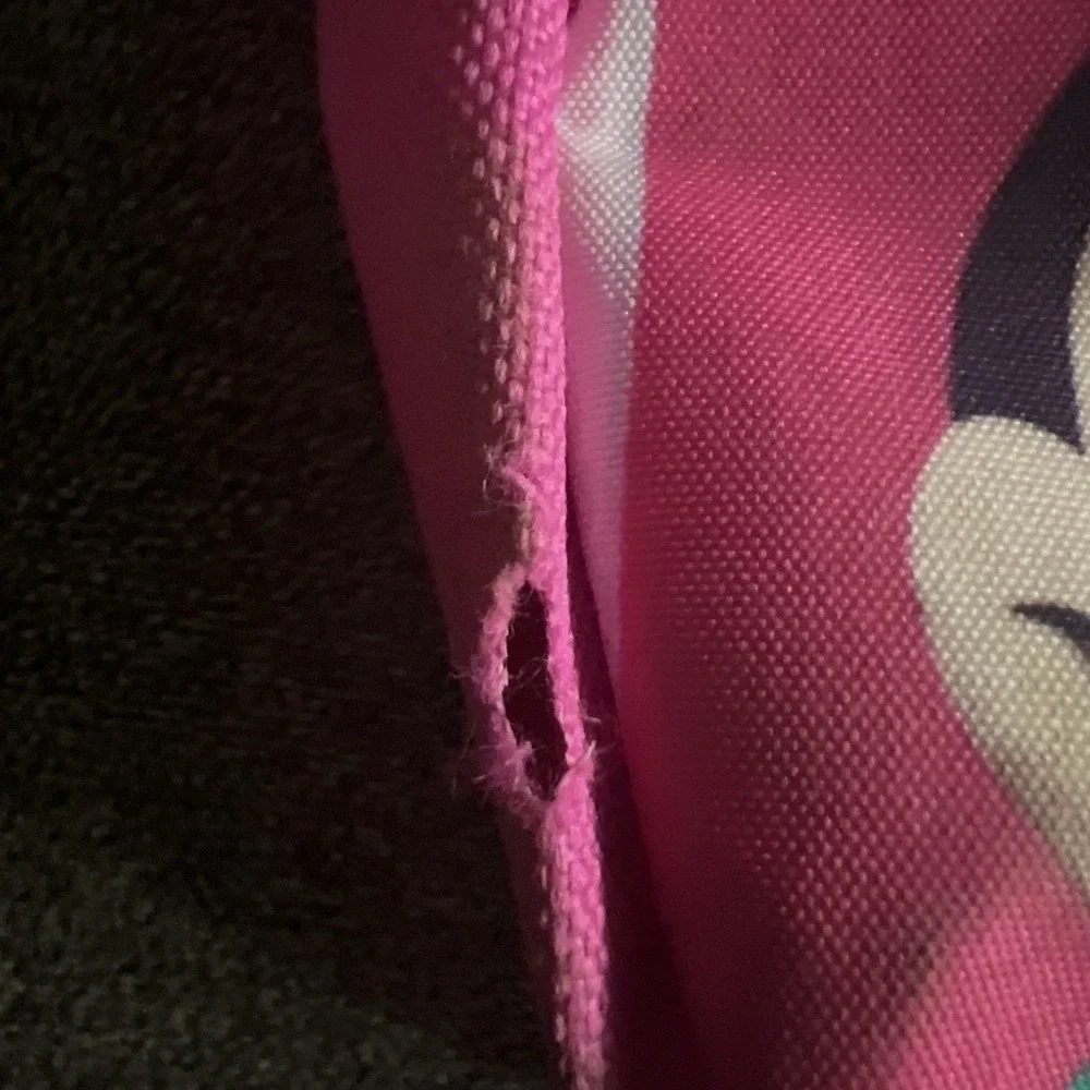 Minnie‎ Mouse Pink Backpack School Bag Small Turquoise Straps Disney